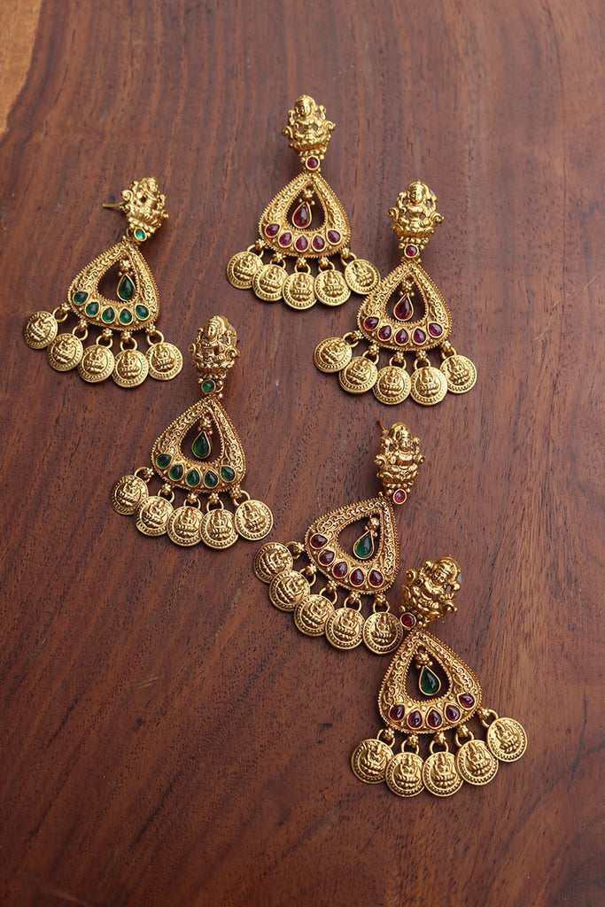 Lakshmi Coin Chaand Earrings