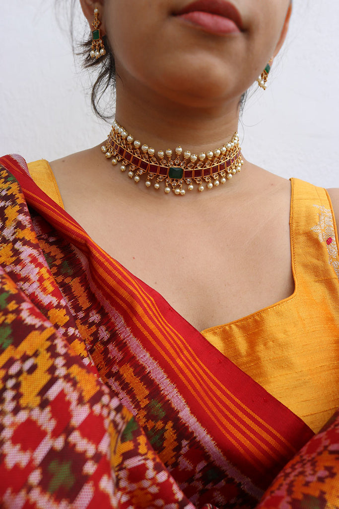 Square on sale choker necklace