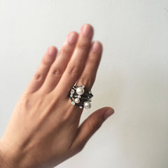 Pearl Stone Nest Ring