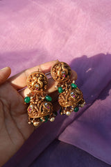92.5 Silver Dual Peacock Jhumkas