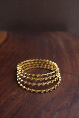 Delicate White Dot Bangles