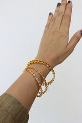 Delicate White Dot Bangles