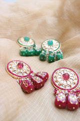 Kundan Bead Drop Earrings