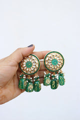 Kundan Bead Drop Earrings