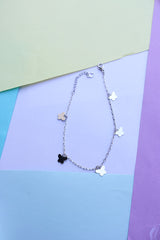 Silver Butterfly anklet