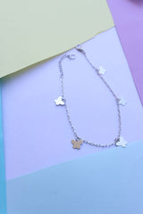 Silver Butterfly anklet