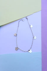 Silver Butterfly anklet