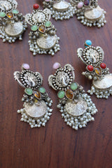 Peacock Rustic Jhumkas