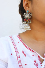 Peacock Rustic Jhumkas