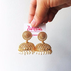 Gold Wide Circles Jhumka