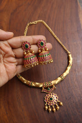 Ruby Green Hasli Set