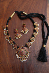 Peacock Black Thread set