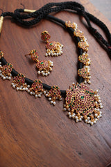 Peacock Black Thread set