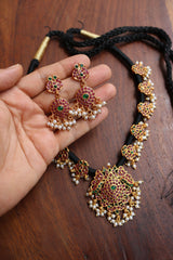 Peacock Black Thread set