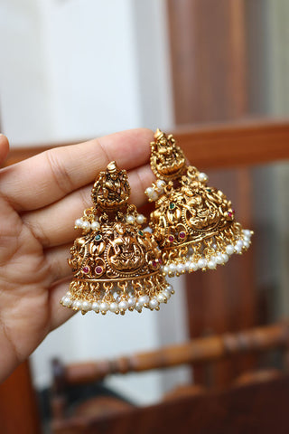 Matte Wide Jhumkas (Medium Size)