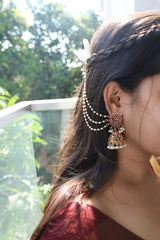 Moon Jhumkas with Maatal
