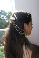 Moon Jhumkas with Maatal