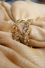 Flower Kundan Bangles