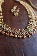 AD Paisley Matte Coin Necklace