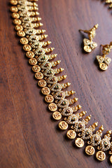 AD Paisley Matte Coin Necklace