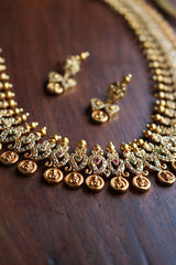 AD Paisley Matte Coin Necklace
