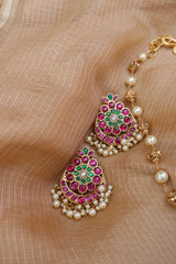 Kundan Maala Pendant set
