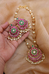 Kundan Maala Pendant set