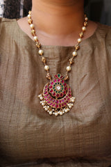Kundan Maala Pendant set