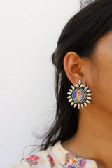 92.5 Silver Ganesha Spokes Studs