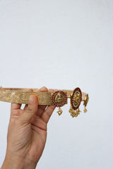 Lakshmi Ruby White Ornamental Belt