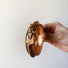 Ruby Matte Tear Drop Bangles