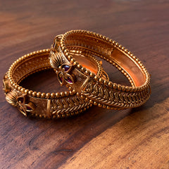 Ruby Matte Tear Drop Bangles