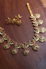 Peacock Leaf Ruby Green Short set