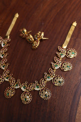 Peacock Leaf Ruby Green Short set