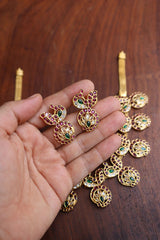 Peacock Leaf Ruby Green Short set