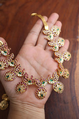 Peacock Leaf Ruby Green Short set