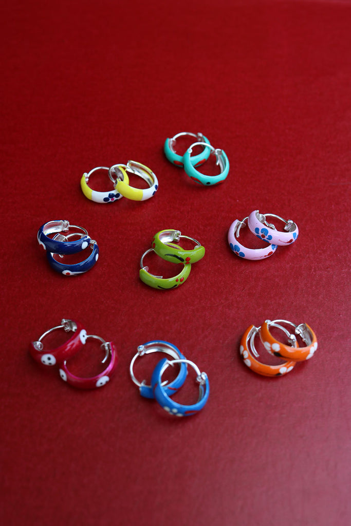 Buy Multi-coloured Handcrafted Hoop Earrings Online - W for Woman