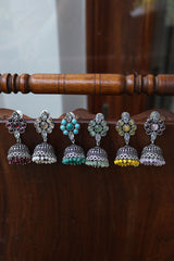 Colored Beaded Jhumkas