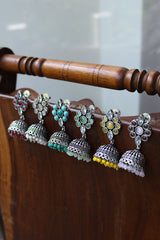 Colored Beaded Jhumkas