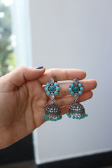 Colored Beaded Jhumkas