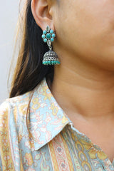 Colored Beaded Jhumkas