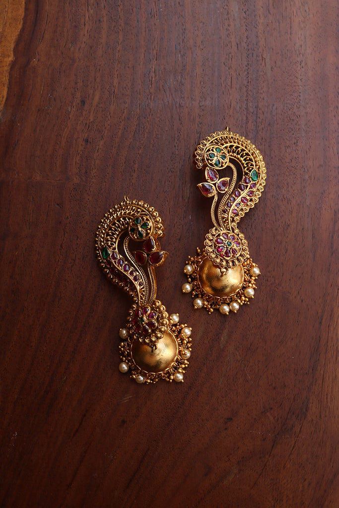Buy Gold-Toned Earrings for Men by Pinapes Online | Ajio.com