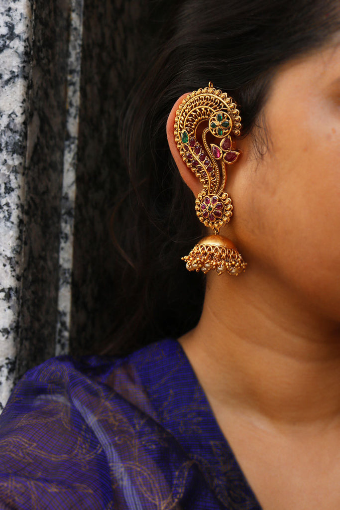 Ember Ear Cuff - Gold | Full ear earrings, Gold ear cuff, Ear cuff