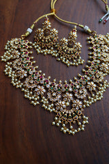 Moon Flower Necklace Set