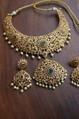 Cutwork AD Oval Drop Pendant set