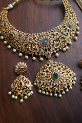 Cutwork AD Oval Drop Pendant set