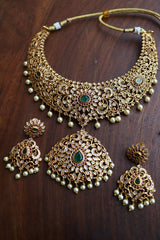 Cutwork AD Oval Drop Pendant set