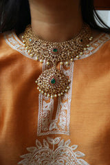 Cutwork AD Oval Drop Pendant set