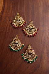 AD Matte Half Jhumka Chaand Earrings