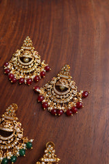 AD Matte Half Jhumka Chaand Earrings